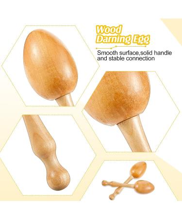 Wooden Darning Egg Kit for Socks - Needles, Threads, and Supplies - Buy Online on SooperMarket.com
