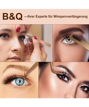 Eyeline Pliers for Artificial Eyelashes - 2 Pcs Stainless Steel Tweezers & Applicator for Individual Eyelash Extensions - B&Q Quality - Buy Online on SooperMarket.com