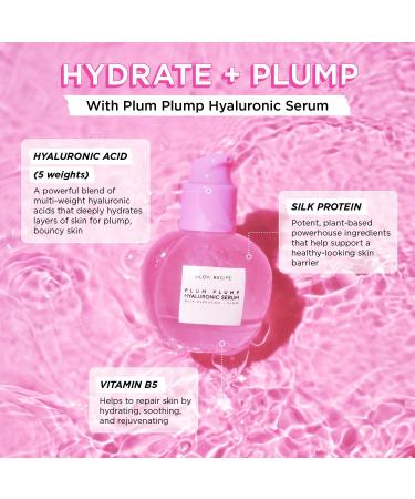 Glow Recipe Hydration Vacation Skincare Set - Plum Plump Hyaluronic Acid & Face Serum | Improve Skin Barrier & Hydration with Antioxidant Plum & Vitamin B5 - Buy Online on SooperMarket.com