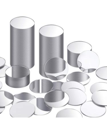Mini Size Acrylic Round Mirror Adhesive Small Round Mirror Circles Craft Mirror Tiles for Crafts and DIY Projects Supplies (100 Pieces  1 Inch) 100 1 Inch