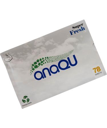 Anaqu Laundry Detergent Sheets | Natural Hypoallergenic & Travel-Friendly | Super Fresh Scent - 78 Sheets - Buy Online on SooperMarket.com