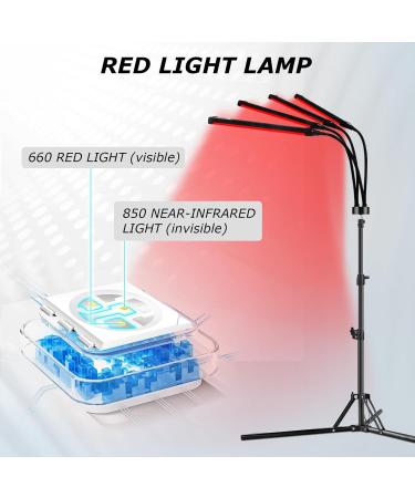 Shyineyou Red Light Lamp 180LEDs 660&850 Infrared Light Lamp with Stand(15"-60") Deep Red Light Lamp for Home/Office Use - Buy Online on SooperMarket.com