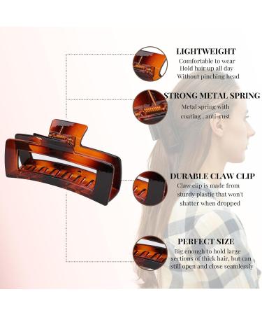Big Claw Clips for Thick Hair - 5.25 Jumbo Clips for Women - Strong Non-Slip Design for Long Curly Hair - Glossy Colors Available - Buy Online on SooperMarket.com