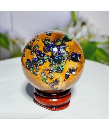 Natural Crystal Rough Natural Sphere Natural Azurite Quartz Ball Crystal Gemstones Stone Hand Polished Spheres Home Decoration 1pc (Color : 70-85g) - Buy Online on SooperMarket.com