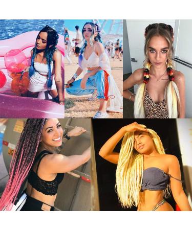 Buy Showjarlly Jumbo Braid Art Hair Extensions - 24 Inch Ombre KanCalon Hair Braid 5 Pack for Crochet Twists & Box Braids in Brown/Creamy White - International Shipping Available - Buy Online on SooperMarket.com