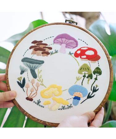 Hand U Journey Basic Embroidery Stitch Kit - 28 Stitches, Mushroom Set, Ideal for Beginners - Basic Kit-02 - Buy Online on SooperMarket.com