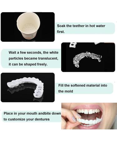 Buy Flipped Warm Veneers Teeth Set - Top & Bottom Artificial Braces for Men & Women | Temporary False Teeth with Box - International Shipping Available - Buy Online on SooperMarket.com
