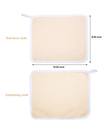 Exfoliating Face and Body Wash Cloths - 3 Pack Soft Weave Bath Cloth for Gentle Scrubbing and Massage - Ideal for Men and Women - Buy Online on SooperMarket.com
