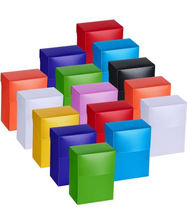 18 Packs Deck Cards Box Trading Card Storage Box Playing Card Case Card Carrying Case for Family Party Games Supplies 9 Colors