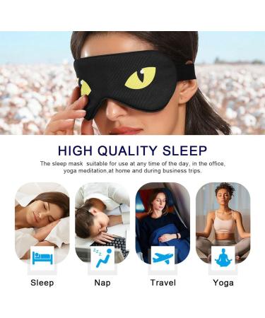 Haskirky Light Blocking Eye Mask - Adjustable Unisex Travel Eye Mask for Deep Sleep and Meditation - Yellow - Buy Online on SooperMarket.com