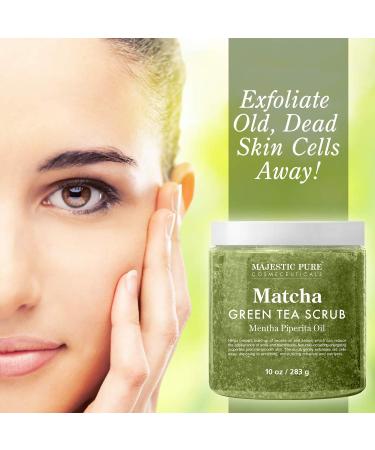 Matcha Green Tea Body Scrub - All Natural Exfoliator & Moisturizer - 10 oz Gift for Her - Buy Online on SooperMarket.com