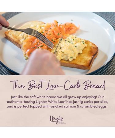 Heylo Lighter White Bread 2-Pack | Low Carb Bread | Keto Bread Loaf Ideal for Sandwiches Toast or As One of Your Delicious Keto Snacks | Keto Food | Keto Low Carb Bread | Keto Breads - Buy Online on SooperMarket.com
