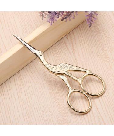 Acronde 2PCS Vintage Stork Shape Sewing Scissors - Stainless Steel Tailor Scissors for Embroidery, Craft, and Everyday Use (Gold) - Buy Online on SooperMarket.com