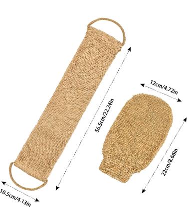 Cozlly Hemp Exfoliating Glove and Strap - 100% Natural Body Scrubber for Men and Women - Buy Online on SooperMarket.com