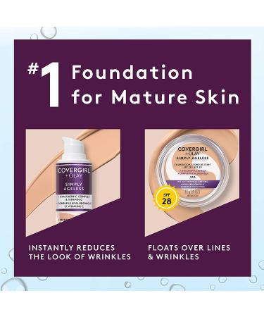 Covergirl Olay Simply Ageless 3-in-1 Foundation 240 Natural Beige - 1 fl oz | Anti-Aging Makeup - Buy Online on SooperMarket.com