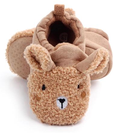 Exemaba Baby Winter Warm Shoes - Anti Slip Fleece Booties for Girls Boys (9-12 Months, Coffee) - Buy Online on SooperMarket.com