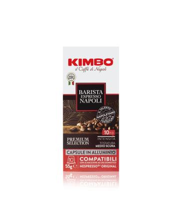 Kimbo Coffee Espresso Napoli Coffee Pods Aluminium Nespresso Compatible Capsules Medium Dark Roast (1 x 10) 1 x 10 Capsules