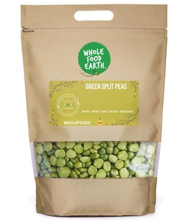 Wholefood Earth Green Split Peas 500 g | GMO Free | Natural | High Fibre | High Protein 500g