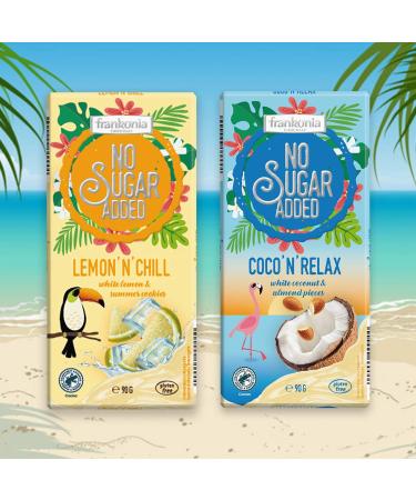 Frankonia Chocolat Limited Summer Edition Coco 'N' Relax White Chocolate with Almond 90g (Pack of 3) - Indulge in Premium International Treats - Buy Online on SooperMarket.com