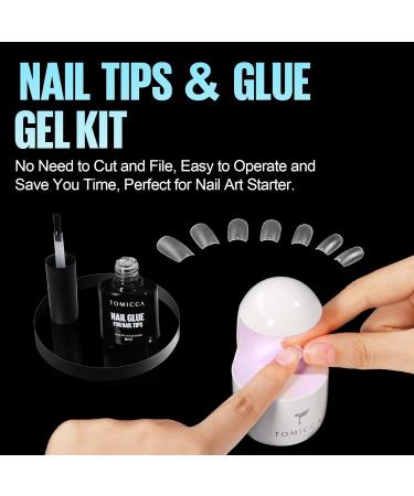 Tomicca Artificial Nails - Short Square Nail Tips for Gel Nails | 150 Pcs Soft Gel Full Cover Set with Glue | Professional Salon Quality - 15 Sizes Available - Buy Online on SooperMarket.com