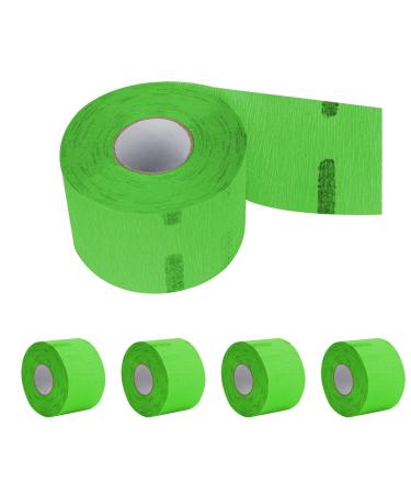Friseur-neck stripes-5 rollers 500 strips green disposable and flexible paper lanes hairdressing accessories for salon hair cutting and stylists water-repellent and self-adhesive on the neck