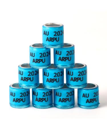 100PCs multicolor aluminum pigeon leg rings Tauben leg rings identify tapes plastic with 2024 au training identify birds footring blue
