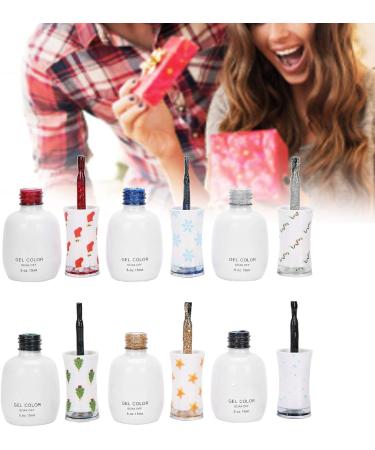 Glitter Soak Off Gel Nail Art Tool 6 Colors Nail Art UV Gel Manicure Polish Gift Set Non-Toxic Safe for Nails Eye-Catching Colors Lightweight & Portable Holographic Laser - Buy Online on SooperMarket.com