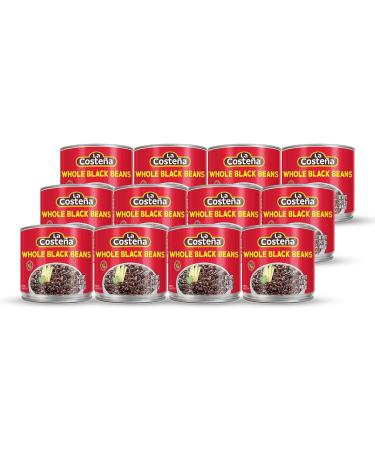 La Costena Black Whole Beans 12 x 400g Case/Mexican Frijoles Black Whole Beans Canned Cooked Beans (Pack of 12) - Buy Online on SooperMarket.com