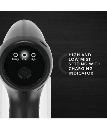 Gamma+ Nano Atomization Evo Nano Mister Spray System Rechargeable USB TYPE-C High Liquid Capacity 340 ml 90 Minutes Cordless Running Time For Hair skin and Surfaces Black - Buy Online on SooperMarket.com