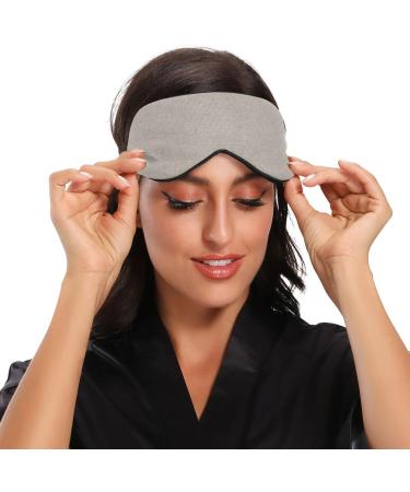 Adjustable Light Blocking Eye Mask for Travel, Yoga, and Deep Sleep - Light Grey - Buy Online on SooperMarket.com