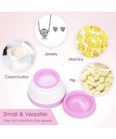 INSFIT 20g Silicone Cosmetic Containers | 5PCS BPA Free Leakproof Jars for Makeup Samples | Travel Size Cream Jars with Labels and Spatulas - Buy Online on SooperMarket.com