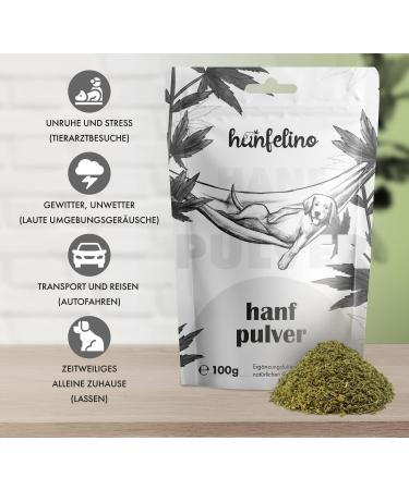 Hemp Powder for Dogs 100g - Natural Calming & Relaxation for Anxiety - 100% Natural Made in Austria - Buy Online on SooperMarket.com