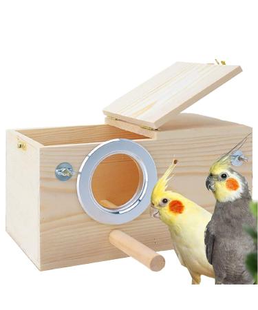 Parakeet Nest Box Budgie Nesting House Cockatiel Breeding Parrots Mating Box for Lovebirds Large and Medium-Sized Birds