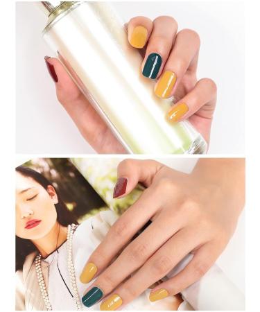 Kalolary Gel Nail Polish Strips Nail Gel Art Sticker Waterproof Full Nail Wraps Decal Sets with Scissors Nail File and Stick for Women Girls Nail Art Decor (UV/LED Lamp Required)-7 - Buy Online on SooperMarket.com