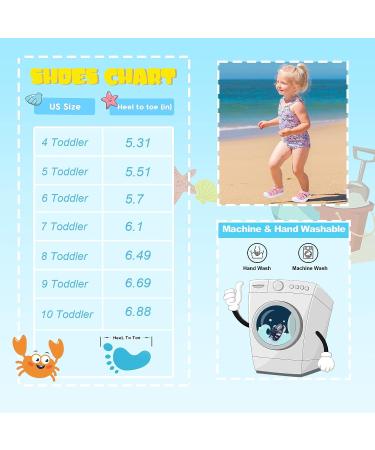JOINFREE Toddler Water Shoes - Breathable Quick Dry Beach Sandals, Lightweight & Flexible - 7 Toddler Pink - Buy Online on SooperMarket.com