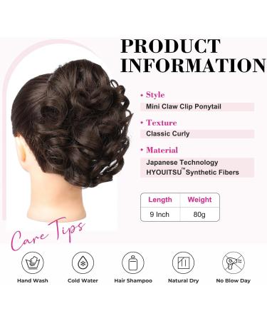 REECHO Short Curly Wavy Ponytail Extension in Dark Chocolate Brown - HP001 - Buy Online on SooperMarket.com