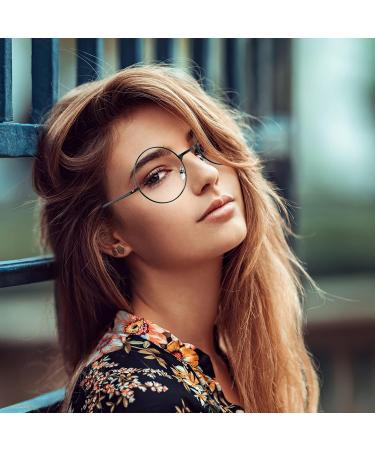 Shop 3-Piece Retro Round Glasses | Unisex Vintage Metal Frame & Clear Lenses - Perfect for Decoration! - Buy Online on SooperMarket.com