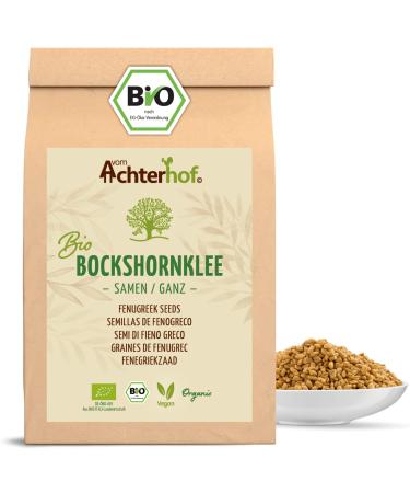 Bockshorn clover seed completely bio (1kg) |Bockshorn tea |Bockshorn clover seed |Ideal as a tea or spice |Fenugreek Seeds Whole Organic 1 kg (1 Pack)