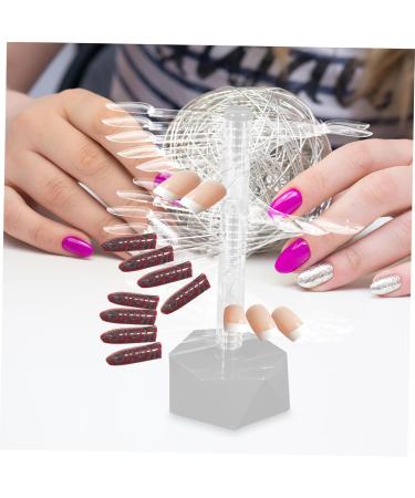 ABOOFAN Nail Tips Display Stand Nail Practice Display Stand Manicure Nail Display Stand Nail Practice Stand Nail Art Stands Nail Art Practice Stand Nail Art Supply Acrylic Sample Spiral 6.2x6.2cm Grey - Buy Online on SooperMarket.com