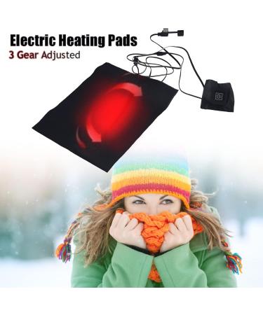 Plplaaoo 2-in-1 USB Electric Heating Cushion - 3-Speed Adjustable Temperature Waterproof Fabric Heater for Jackets and Clothing - Buy Online on SooperMarket.com