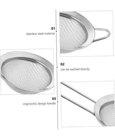 GANAZONO 6 Pcs Reptile Sand Shovel Reptichip Strainers Fine Mesh Pet Poo Shovel Silver Stainless Steel 20X7X3CMx3pcs Silverx3pcs - Buy Online on SooperMarket.com