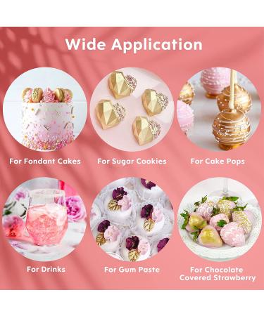 Nomeca Luster Dust Edible Set - 4 Vibrant Colors for Cake Decorating, Baking, and More - Food Grade Shimmer Powder Glitter - 3g/Bottle - Buy Online on SooperMarket.com