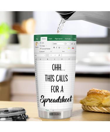 BECHUSKY Accountant Gifts Spreadsheet Tumbler Accountant Gifts Spreadsheet For Boss Tumbler 20OZ - Gifts Coffee Mug For CPA Nerd Family Men Women Coworker Christmas 1 FBA - Buy Online on SooperMarket.com