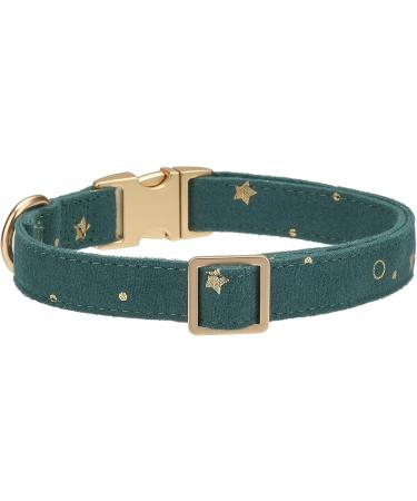 Yudote Soft Dog Collar for Small Dogs | Cotton Mixed Fabric Sensitive Skin Friendly | British Racing Green (1-Pack) - Buy Online on SooperMarket.com