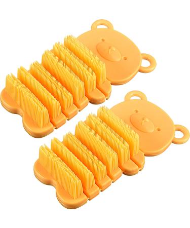 2 Pieces Kids Nail Scrubber Brush Soft Bristle Nail Brush Plastic Fingernail Brush for Kids Hand Cleaning