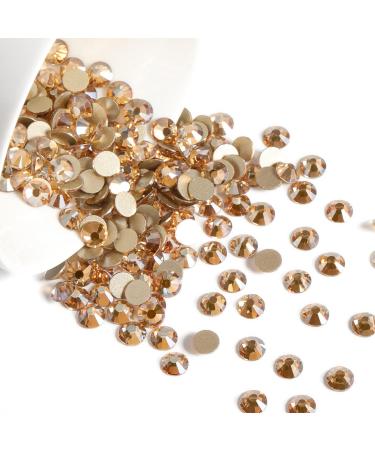 Beadsland 1440 Flat Back Rhinestones - Golden Champagne SS16 (3.8-4.0mm) Nail Crystals for Stunning Nail Art - Buy Online on SooperMarket.com