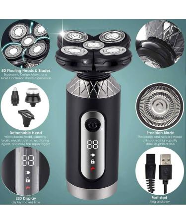 GeRRiT Electric Razor for Men - 4 in 1 Waterproof Rechargeable Shaver & Beard Trimmer | International Shipping - Buy Online on SooperMarket.com