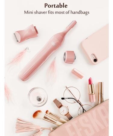 EESKA 3 in 1 Bikini Trimmer for Women - Cordless Electric Lady Razor for Legs, Arms, and Bikini - IPX7 Waterproof - Wet & Dry Use - Painless Hair Removal - Pink - Buy Online on SooperMarket.com