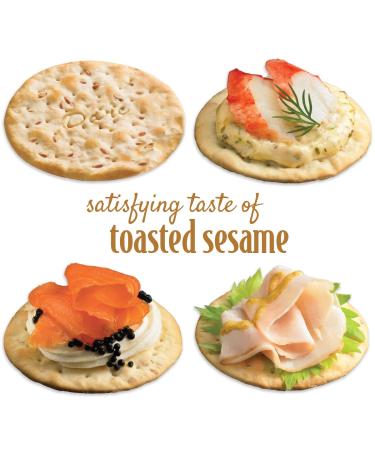 Dare Toasted Sesame Water Crackers - Healthy Entertaining Snacks with 0g Trans & Saturated Fat - 4.4oz (Pack of 6) - Buy Online on SooperMarket.com