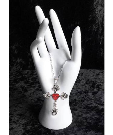 Oralgos Gothic Thorn Rose Cross Necklace - Unique Filigree Jewelry for Elegant Meetings - Buy Online on SooperMarket.com
